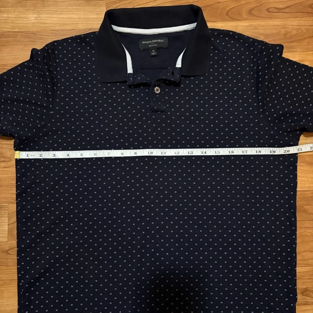 Banana Republic Youth Boy Medium Dress Polo Navy Blue‎ Cotton Church Easter